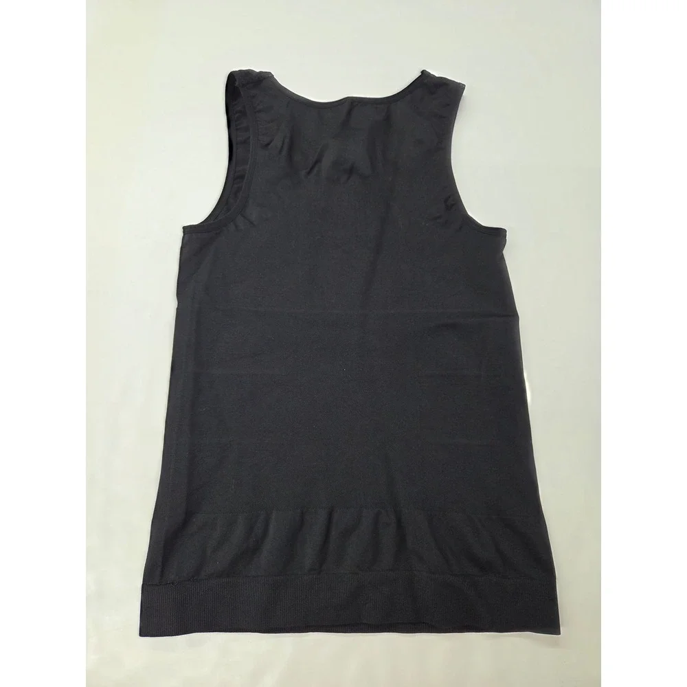 MEETYOO Mens Compression Tank Top Black Body Shaper Slimming Undershirt Size L